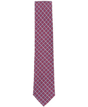 Michael Kors Mens Thorne Grid Neck Tie Red