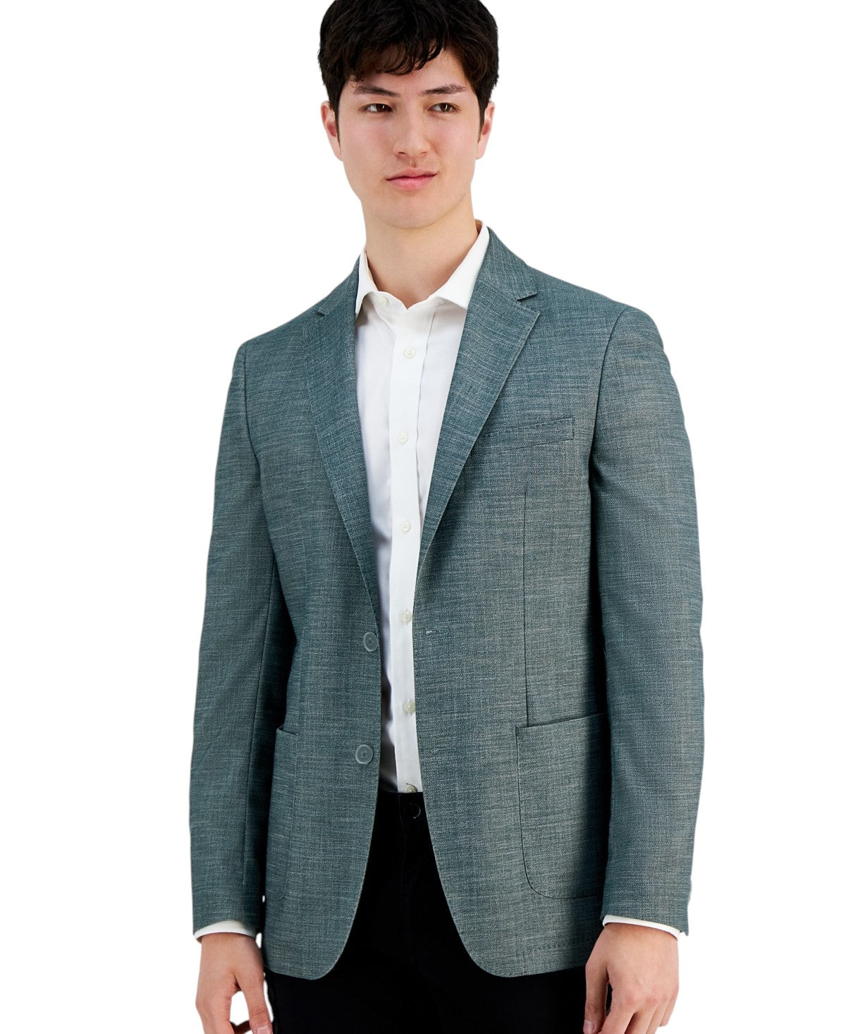 Calvin Klein Men's Solid Slim-Fit Soft Sport Coat Blazer 34 S Forest Green