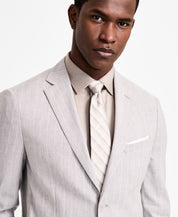 Calvin Klein Mens Slim fit Linen Suit Jacket Blazer 36 S Grey Striped