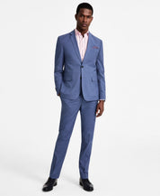 Nick Graham Mens Slim fit 2 Piece Suit 42 R / 36 Waist Blue Solid Stretch