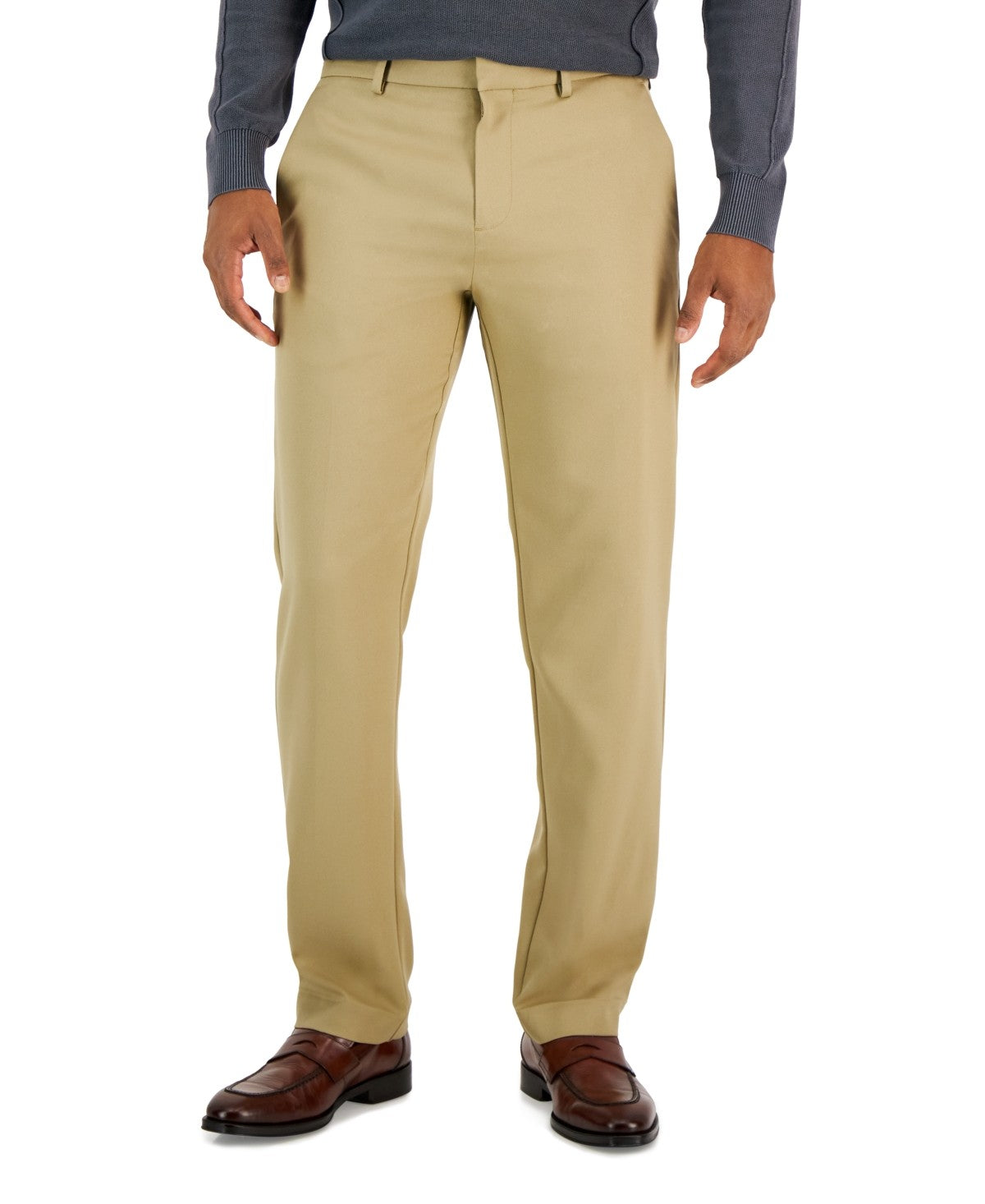 Perry Ellis Mens Modern fit Dress Pants 40 / 30 Beige Solid