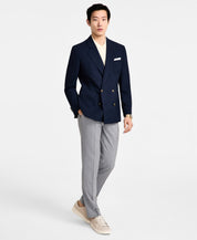 Hugo Boss Mens Modern fit Double Breasted Sport Coat Blazer 38 S Blue Solid