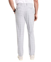Alfani Mens Slim fit Dress Pants 32 / 34 Light Grey Plaid Stretch
