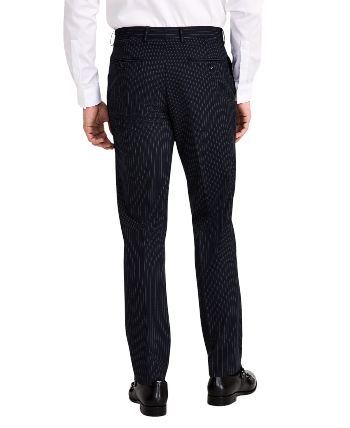 Alfani Mens Slim fit Dress Pants 34 / 32 Navy Blue Striped