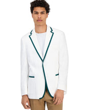 Tommy Hilfiger Mens Modern fit Suit Jacket Blazer 46 S White Green Tipped