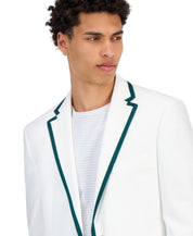 Tommy Hilfiger Mens Modern fit Suit Jacket Blazer 46 S White Green Tipped