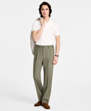 Tommy Hilfiger Mens Relaxed fit Dress Pants 40 / 30 Green Solid