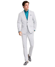 Nick Graham Mens Slim fit 2 Piece Suit 42 L / 36 Waist Light Grey Solid Stretch
