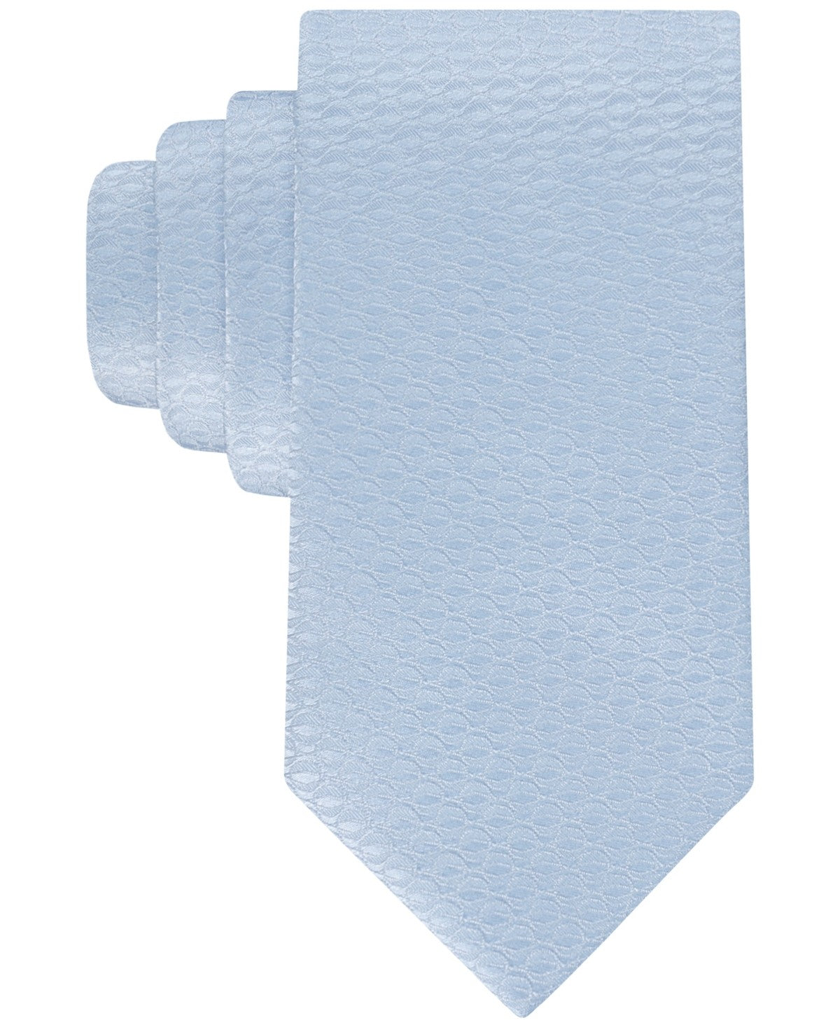 Calvin Klein Mens Ray Tonal Geo-Pattern Neck Tie Blue Light Blue