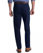 Haggar Mens Straight fit Cotton Dress Pants 38 / 30 Blue Solid