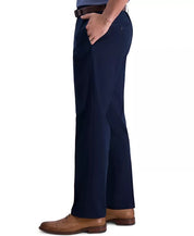 Haggar Mens Straight fit Cotton Dress Pants 38 / 30 Blue Solid