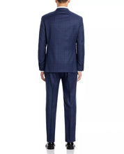 Hart Schaffner Marx Regular fit 2 Piece Suit 40 S / 33 Waist Navy Blue Plaid