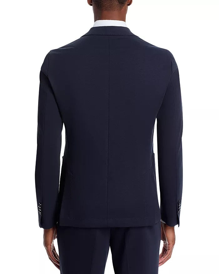 HUGO Boss Hanry Cotton Jersey Slim Fit Unstructured Suit Jacket Blazer 38R Navy