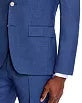 Hugo Boss Mens H-Huge Textured Solid Slim Fit Suit Jacket 44R Blue