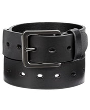 Perry Ellis Portfolio Mens Casual Pebble Leather Belt Black 30