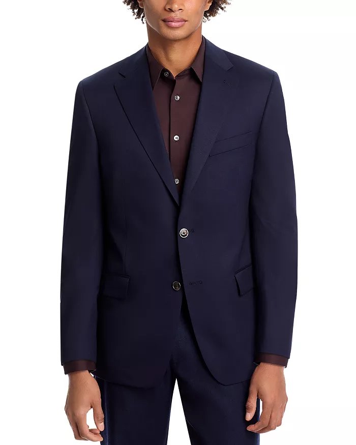 Hart Schaffner Marx Mens Regular fit Sport Coat Blazer 52 R Navy Blue Solid