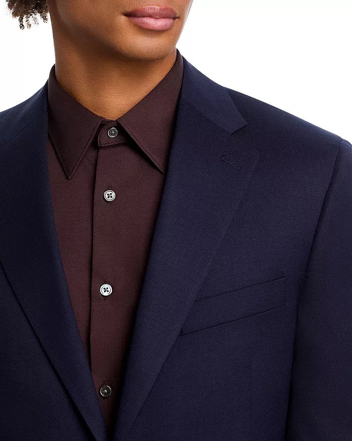 Hart Schaffner Marx Mens Regular fit Sport Coat Blazer 52 R Navy Blue Solid