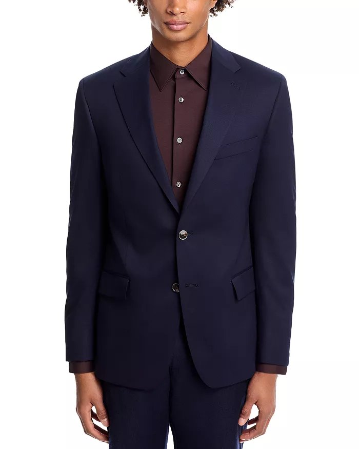 Hart Schaffner Marx Mens Regular fit Sport Coat Blazer 52 R Navy Blue Solid