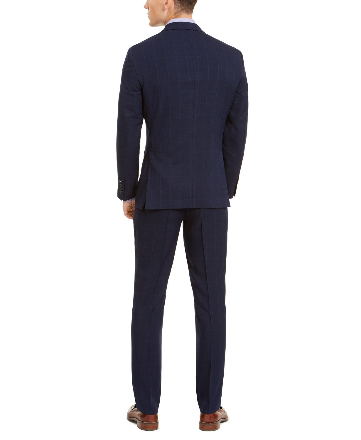 Perry Ellis Portfolio Mens Slim Fit Navy Dress Pants 30 x 30