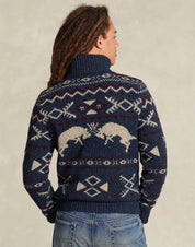 Polo Ralph Lauren Regular Fit Wool Cashmere Patterned Turtleneck Sweater Small