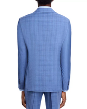 John Varvatos Mens Slim fit Wool Suit Jacket Blazer 42 R Light Blue Plaid