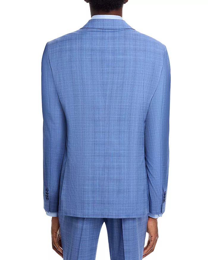 John Varvatos Mens Slim fit Wool Suit Jacket Blazer 42 R Light Blue Plaid