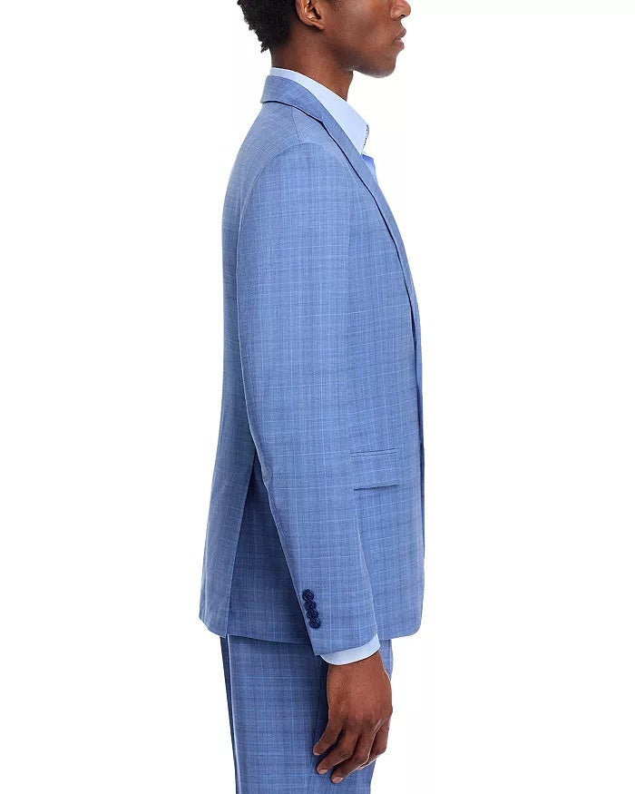 John Varvatos Mens Slim fit Wool Suit Jacket Blazer 42 R Light Blue Plaid