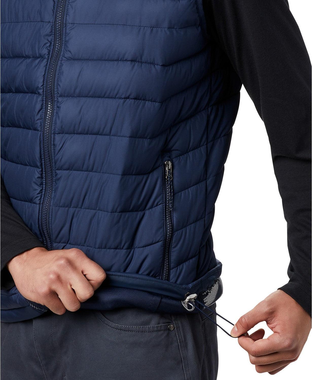 Columbia Mens Puffer Jacket Vest Small Blue Solid