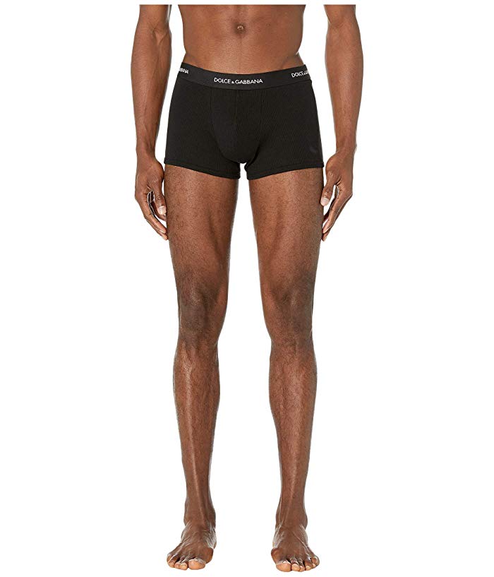 Dolce & Gabbana Mens Classic fit Boxer Briefs Underwear Large Black Solid