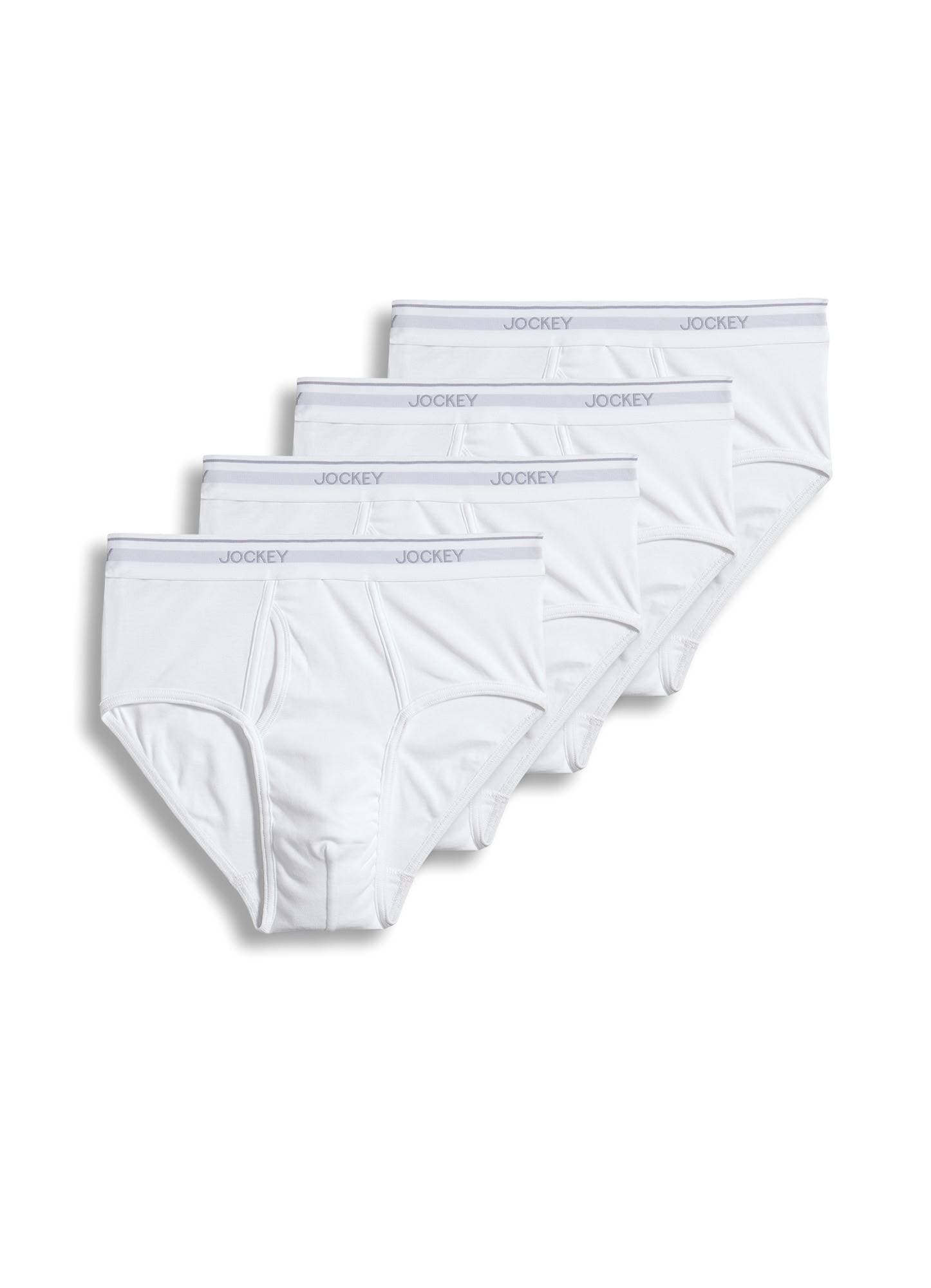 jOCKEY Men's 4 Pack Staycool White Briefs Small