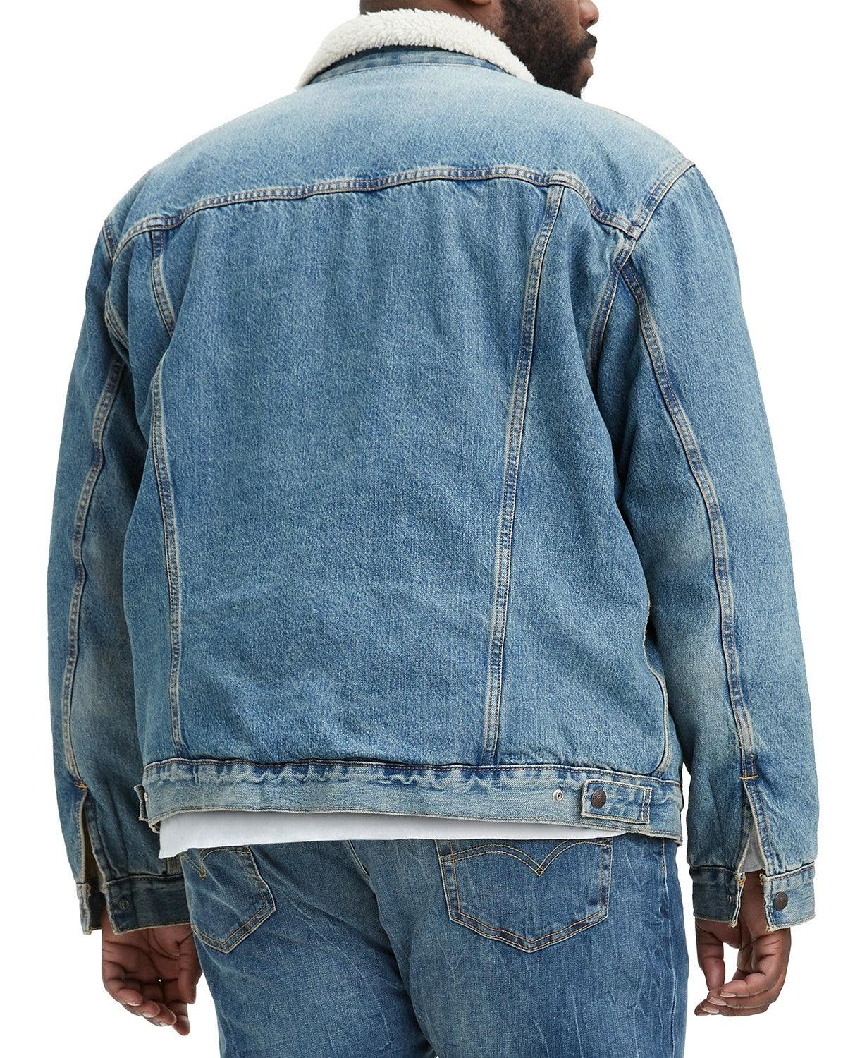 Levi's Mens Regular fit Denim Trucker Jacket Coat 3XLT Blue Solid
