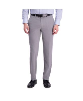 Louis Raphael Mens Skinny fit Dress Pants 32 / 32 Light Grey Solid Stretch