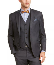 Lauren Ralph Lauren Mens Classic fit Suit Jacket Blazer 42 S Grey Solid Stretch