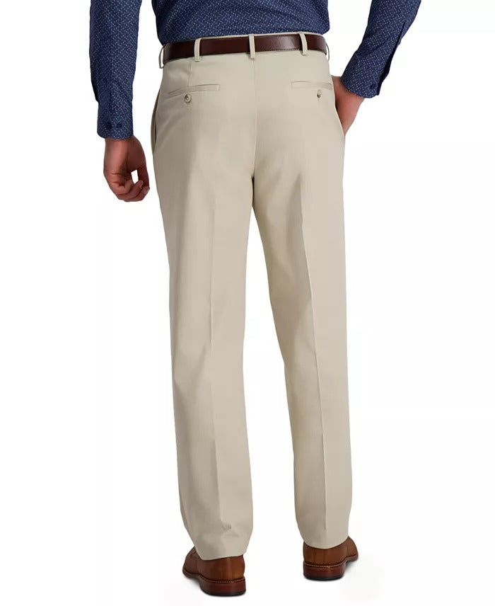 Haggar Mens Classic fit Dress Pants 40 / 30 White Solid