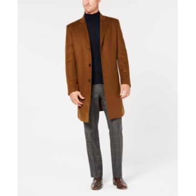 Lauren Ralph Lauren Mens Regular fit Overcoat Coat 40 L Brown Solid