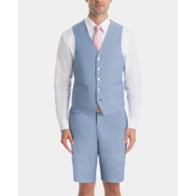 Lauren Ralph Lauren Mens Classic fit Button-Up Chambray Vest Small Blue Stretch