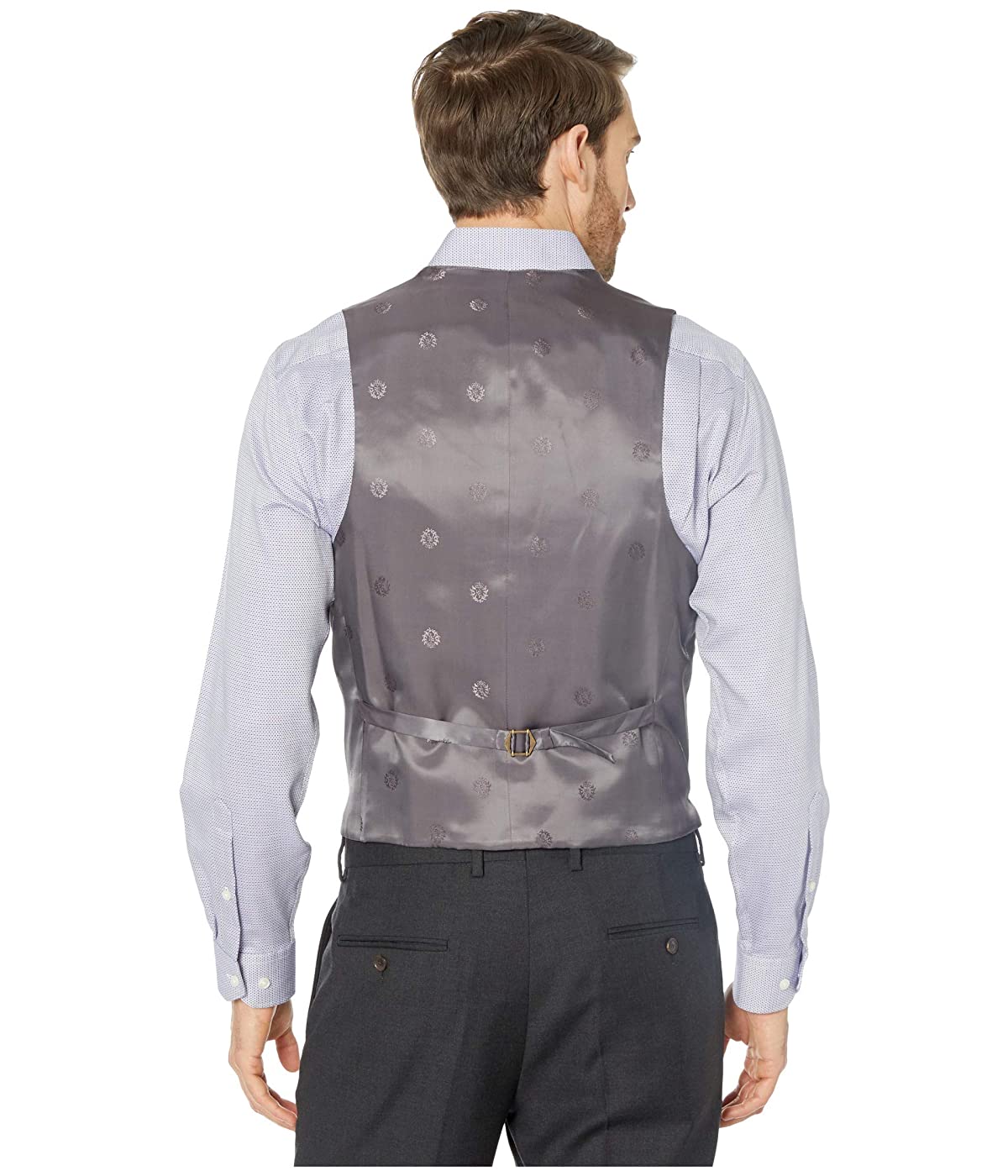 Lauren Ralph Lauren Mens Classic fit Button-Up Suit Vest Small Grey Stretch