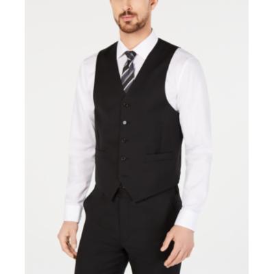 Lauren Ralph Lauren Mens Classic fit Button-Up Suit Vest Small Black Stretch