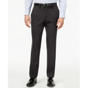 Kenneth Cole Mens Slim fit Dress Pants 36 / 32 Dark Grey Solid Stretch