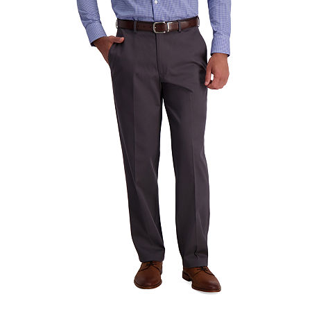 Haggar Mens Classic fit Dress Pants 36 / 32 Dark Grey Solid