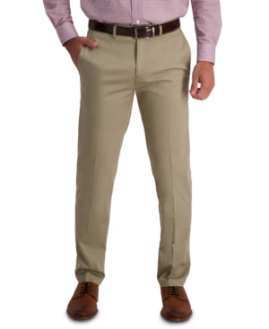 Haggar Mens Straight fit Chinos Pants 40 / 29 Beige Solid