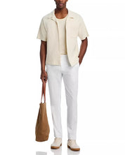 Pt Torino Mens Garment-Dyed Silkochino Slim Fit Pants EU 50 / US 34 White