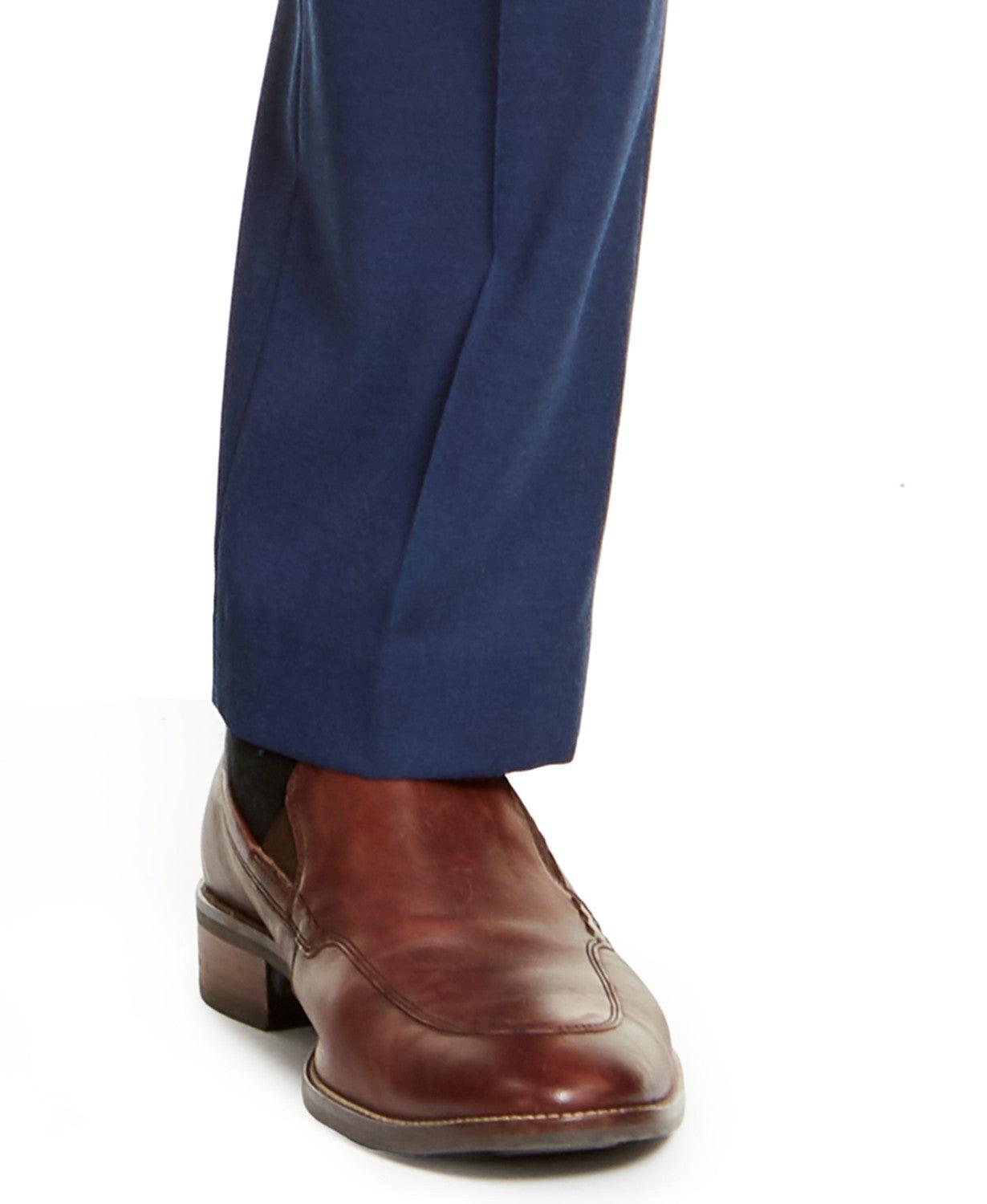 Calvin Klein Mens Slim fit Dress Pants 33 / 32 Blue Solid