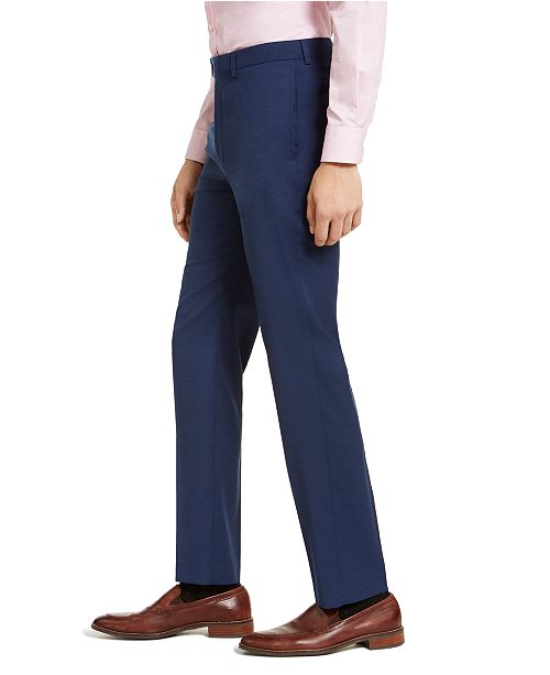 Calvin Klein Mens Slim fit Dress Pants 40 / 29 Blue Solid