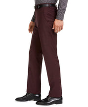 Bar III Mens Slim Fit Active Stretch Suit Dress Pants Burgundy Red 34 x 32