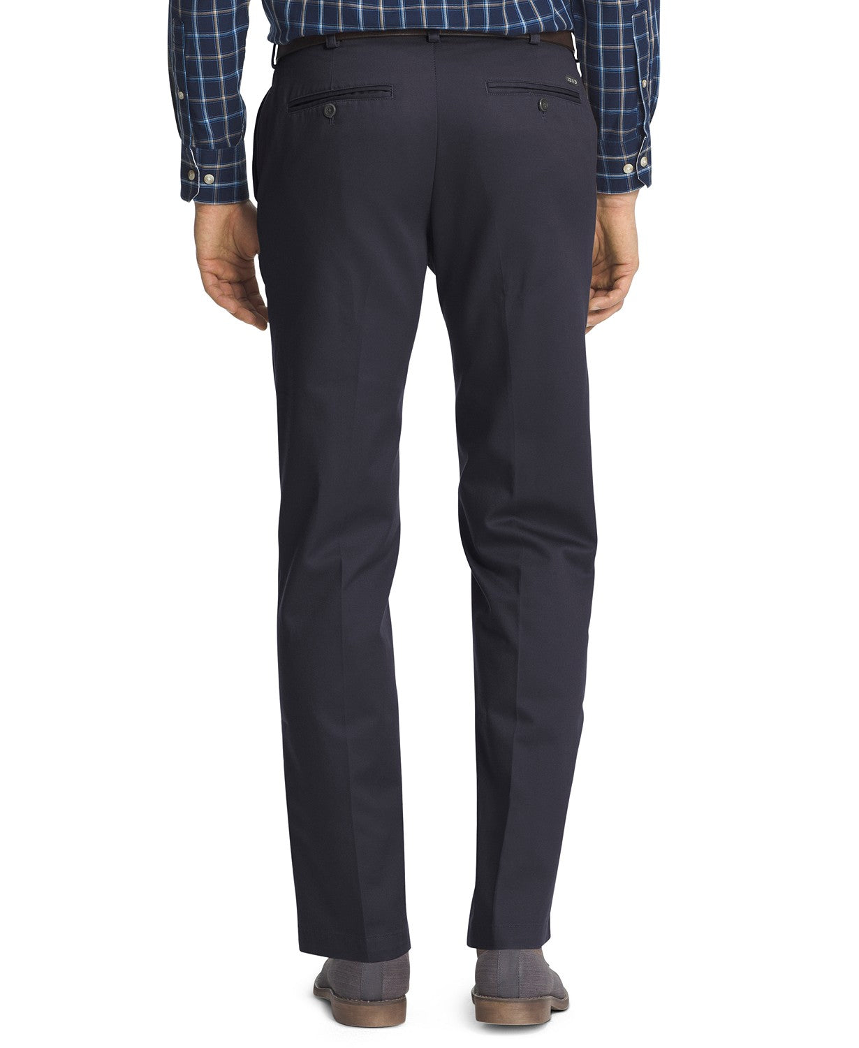 IZOD Men's American Straight-Fit Flat Front Chino Khaki Pants 36 x 32 Navy