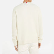 Tommy Hilfiger Men's Oversized-Fit Monotype Logo Cable-Knit Sweater XXL White