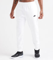 Nike Mens Sweatpants Club Joggers White Black Small
