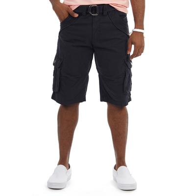 X-Ray Mens Belted Double Pocket Cargo Shorts Navy Blue Size 40