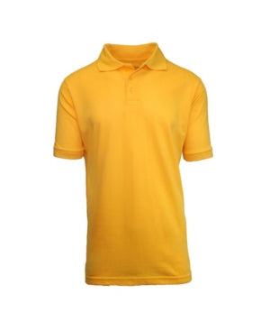 Galaxy By Harvic Mens Short Sleeve Gold Polo Shirt Size Medium